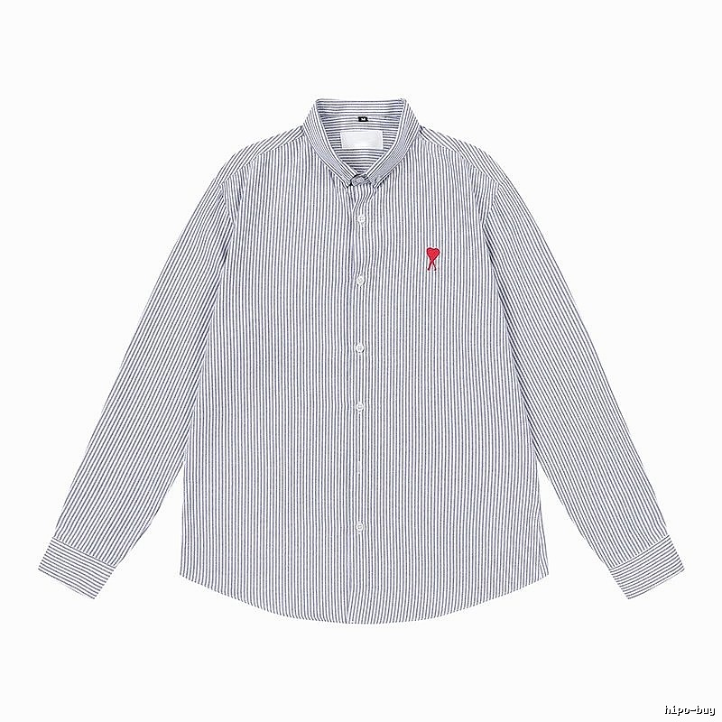 Ami striped minimalist style shirt