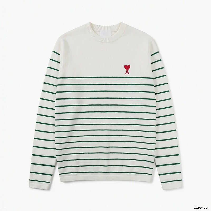 AMI striped white sweater