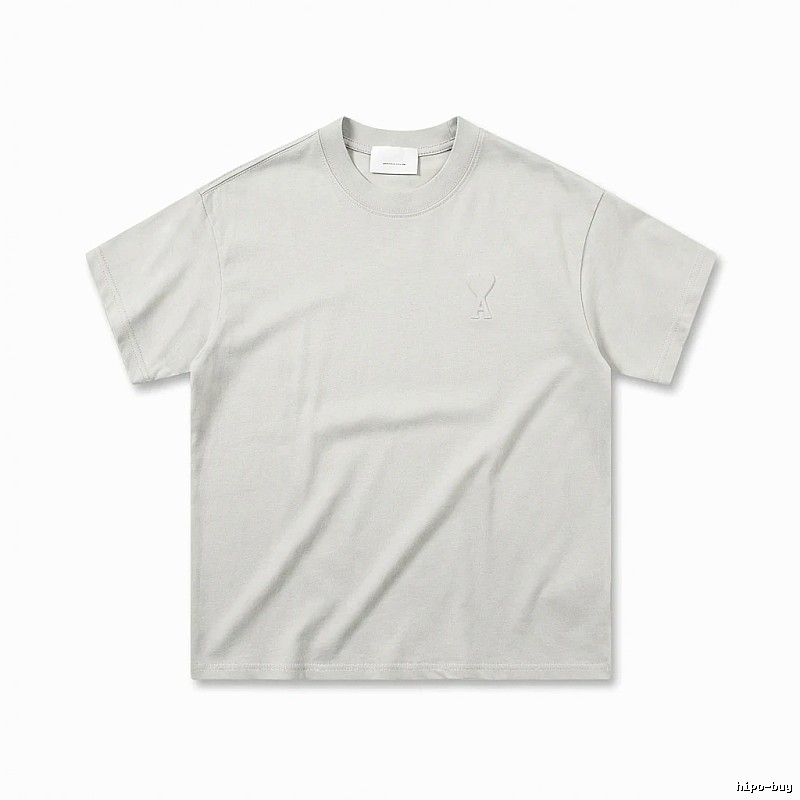 AMI Three-dimensional LOGO Simple White T-shirt