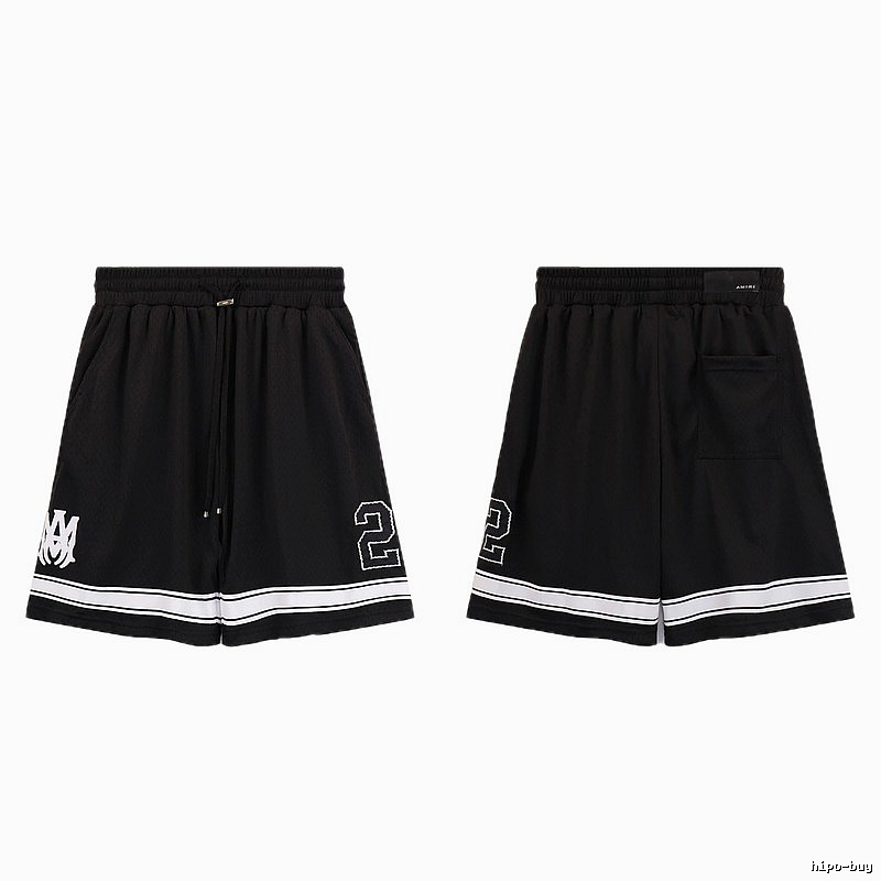 AMIRI American Basketball Style Black Athletic Shorts