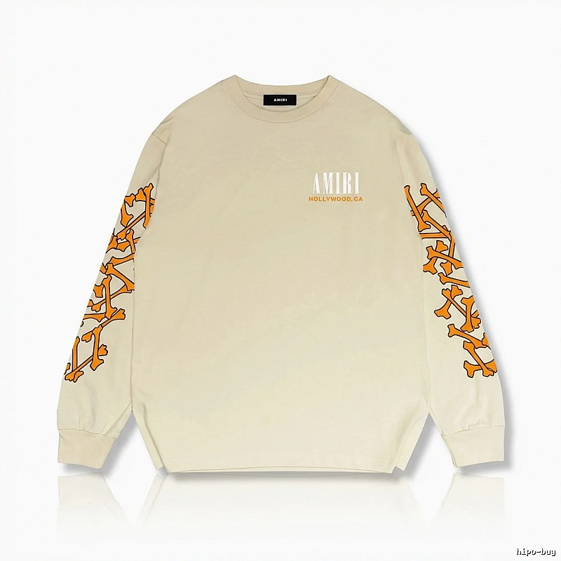 AMIRI Bone Pattern Trendy Cool Beige Sweatshirt