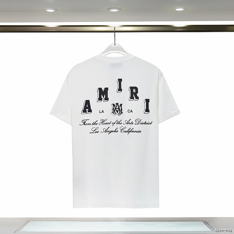 Amiri Daily Graphic T-shirt White Blue Amiri with Visual Detail