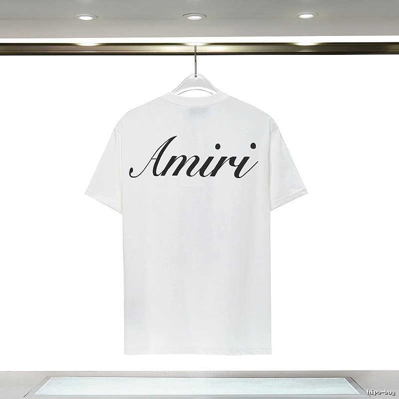 Amiri Easy Match Graphic T-shirt White Blue Amiri for Leisure Wear