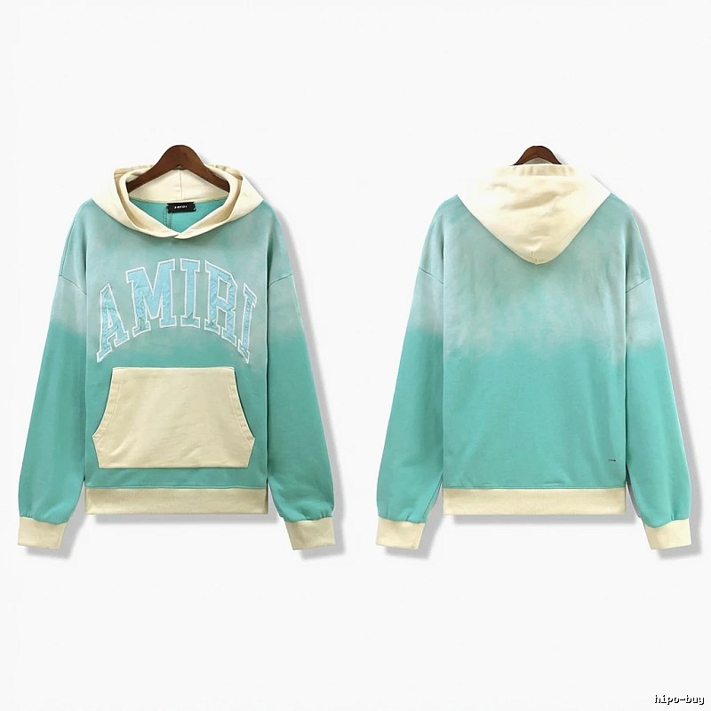 AMIRI Gradient Wind Mint-colored Sweatshirt