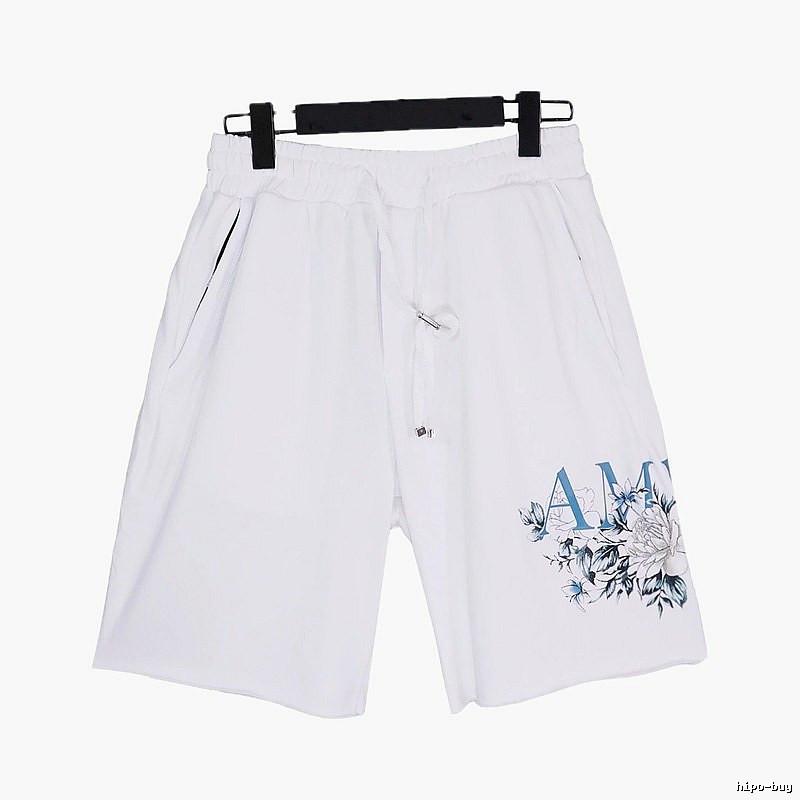 AMIRI High Street Style Floral Print White Shorts
