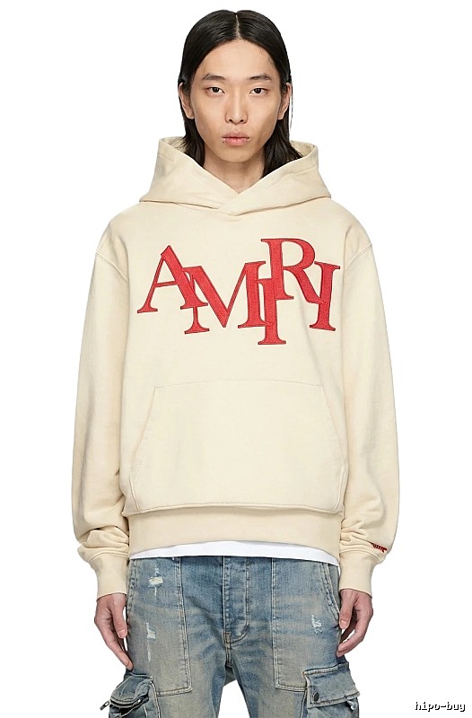 AMIRI Letter Style Beige Sweatshirt
