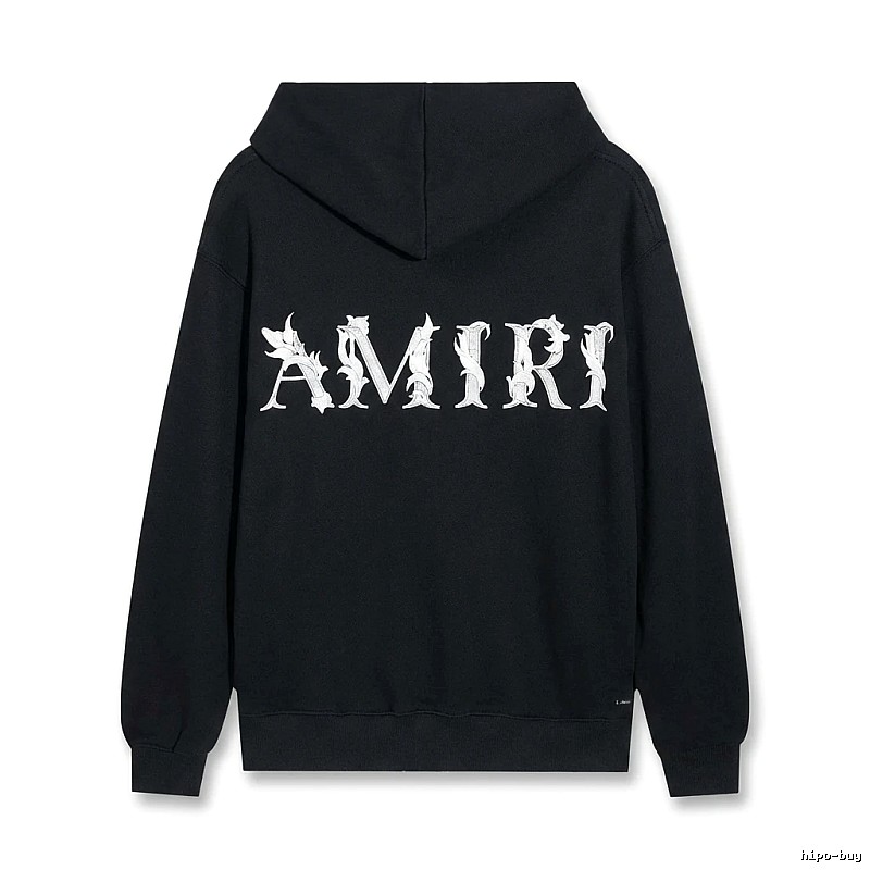 AMIRI letter-style black hoodie