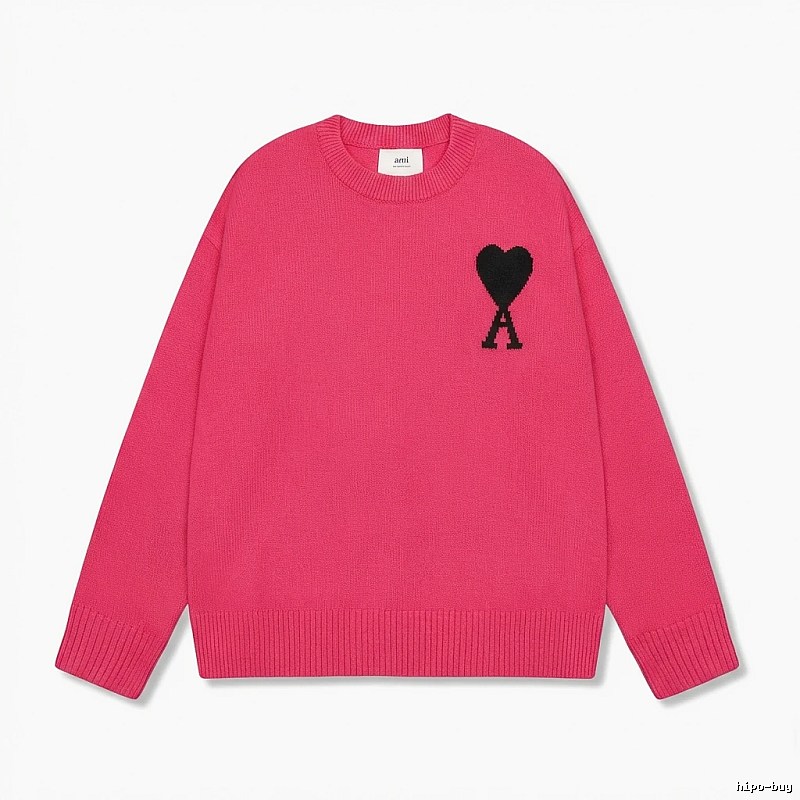AMIRI Love Trendy Cool Rose Red Sweater