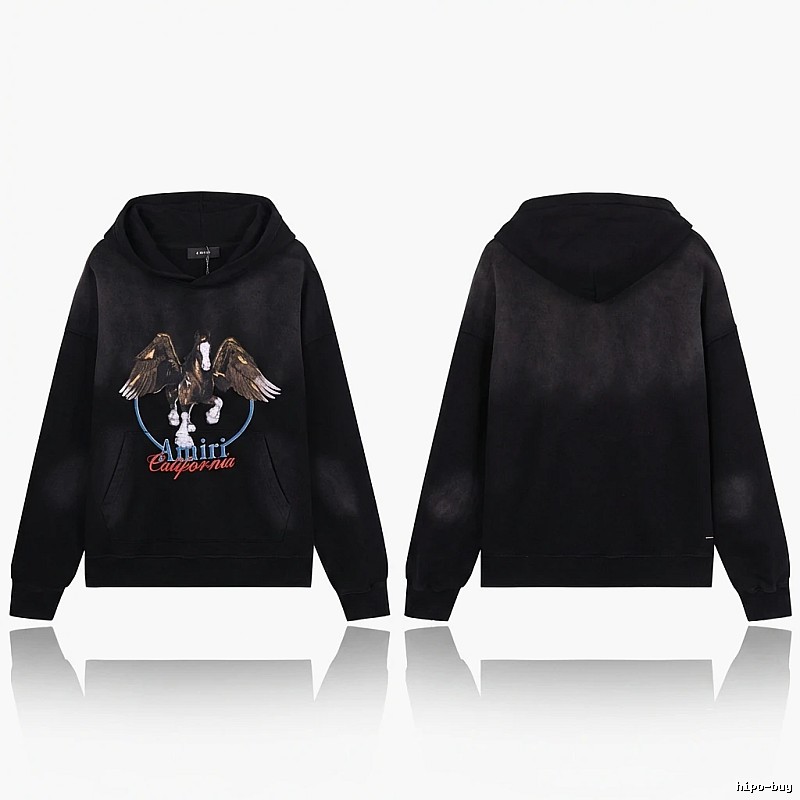 AMIRI Pegasus Retro Black Hoodie