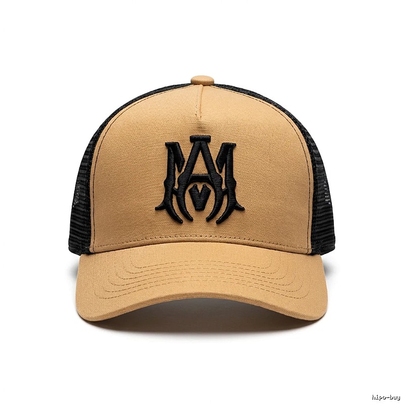 AMIRI Retro Style Brown and Black Patchwork Hat