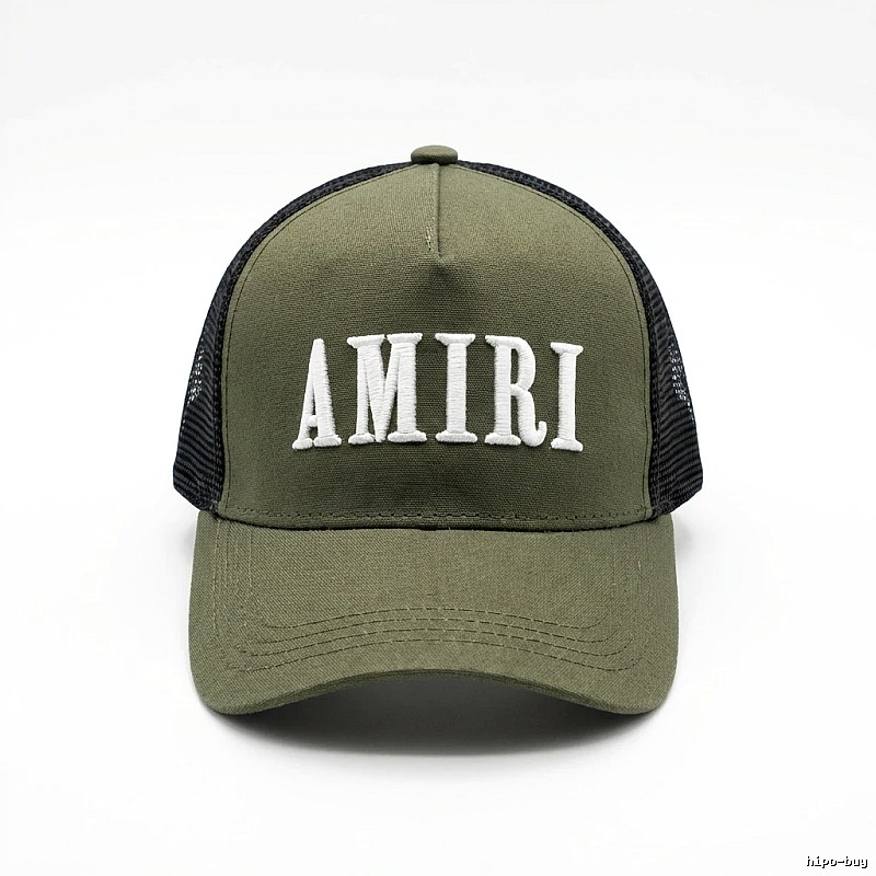 AMIRI Retro Style Olive Green Hat
