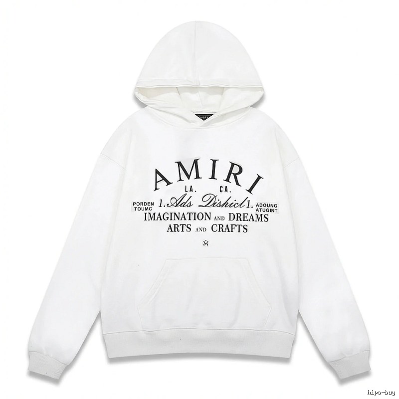 AMIRI retro-style white hoodie
