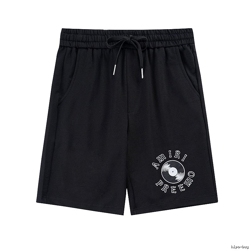 Amiri Travel Logo shorts Black Casual Amiri with Modern Look