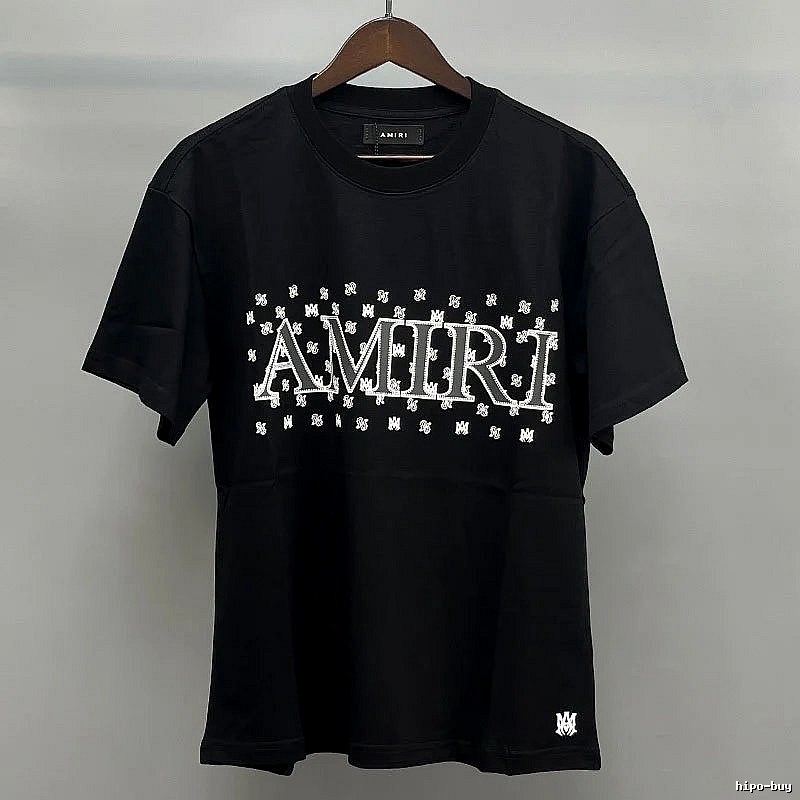 Amiri White Black Records Graphic T-Shirt Summer Styling
