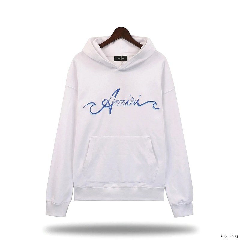 AMIRI white minimalist hoodie