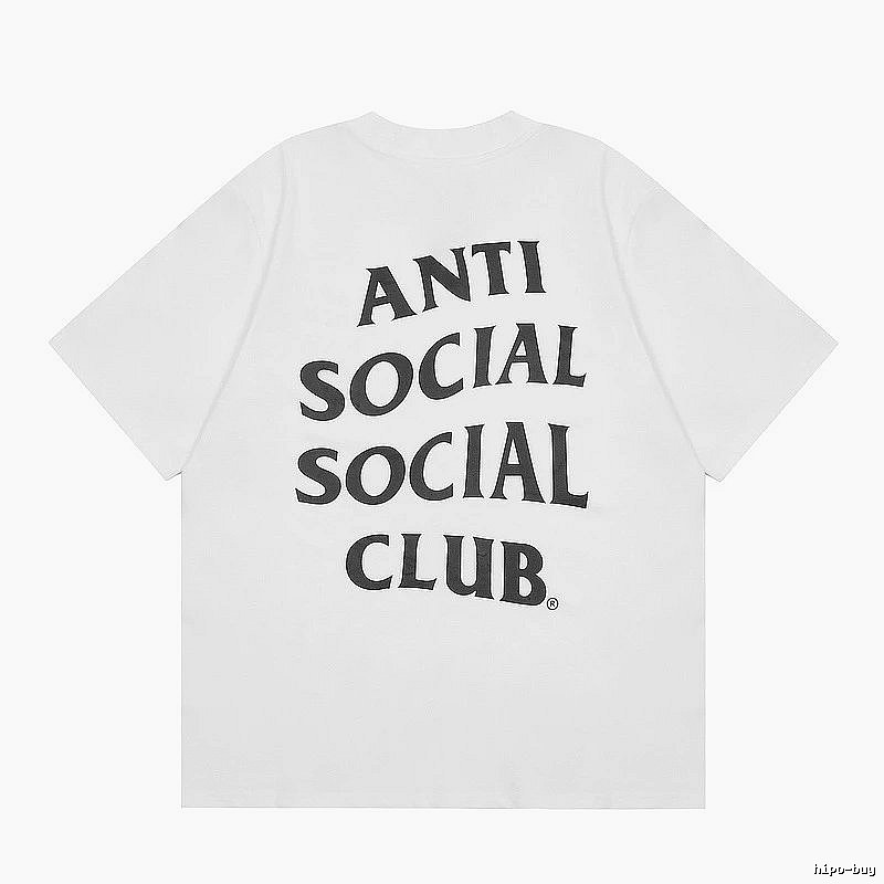 Anti Social Social Club Casual Logo T-shirt Black Orange Anti for Streetwear Looks