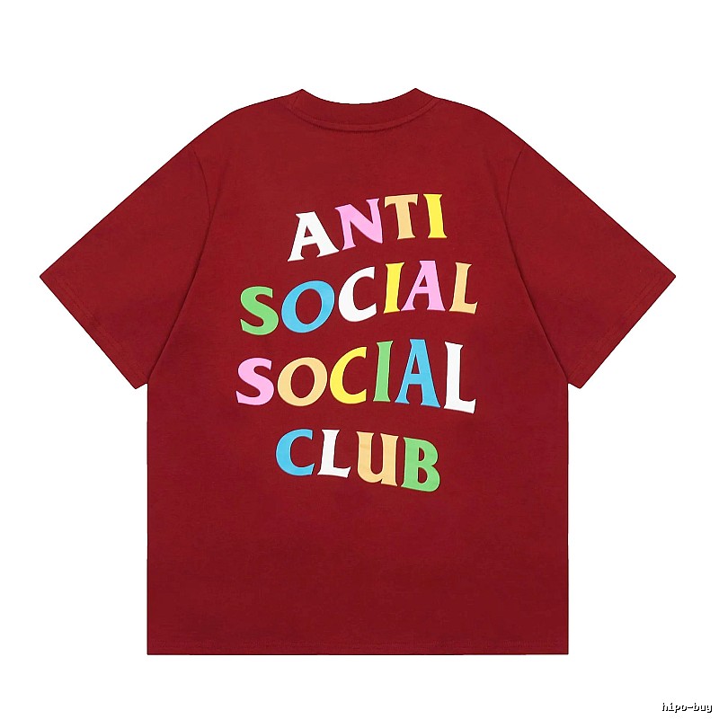 Anti Social Social Club Lightweight Logo T-shirt Black Orange Anti for Trend Styling