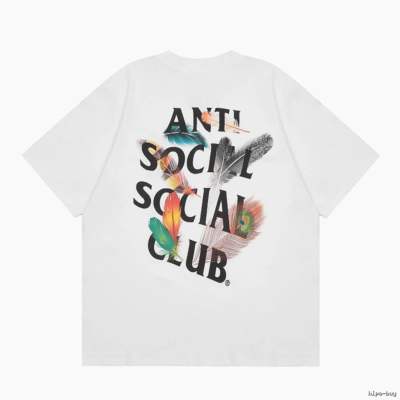 Anti Social Social Club Statement Logo T-shirt Black Orange Anti for Easy Pairing