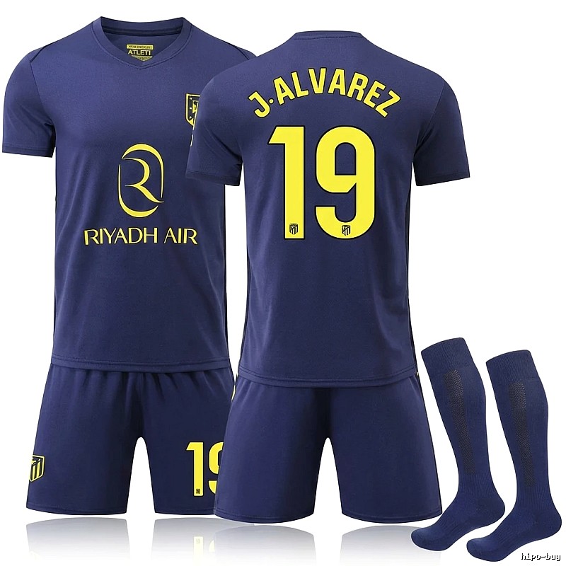 Atletico Madrid No. 19 dark blue football jersey