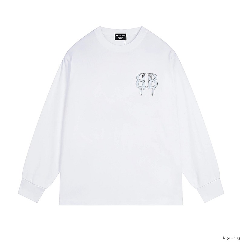 Balenciaga BB-style white sweatshirt