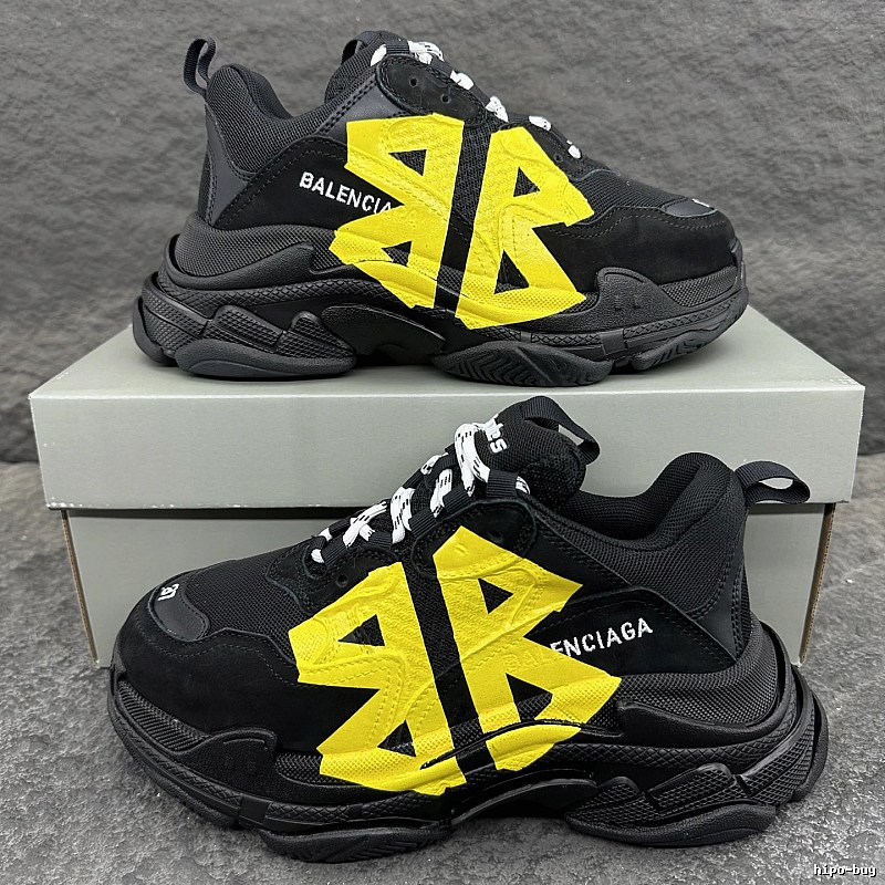 Balenciaga Black Runner Black Yellow Runner Sneaker for Streetwear Looks