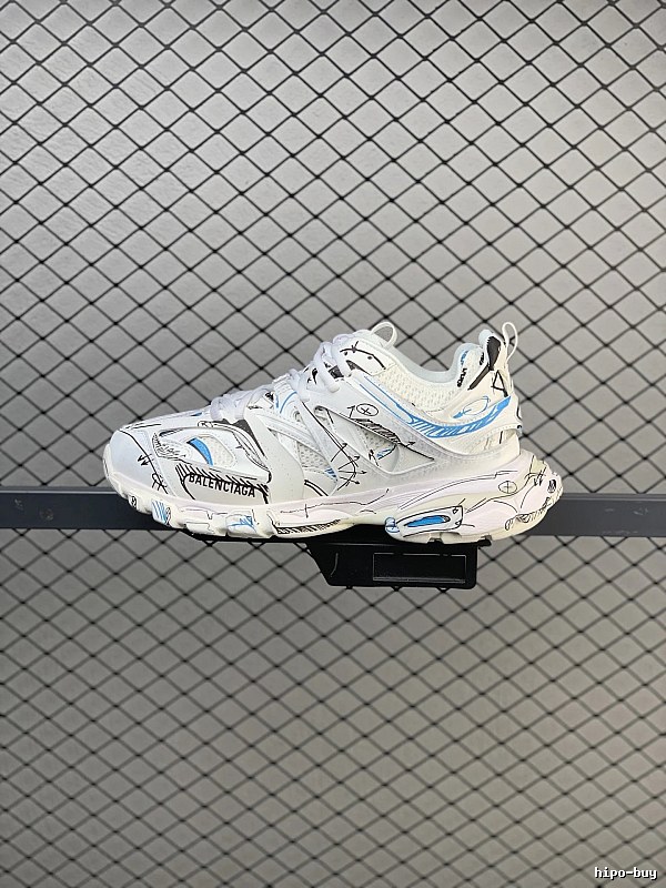 Balenciaga Chunky Runners, Contrast Overlays in White and Silver