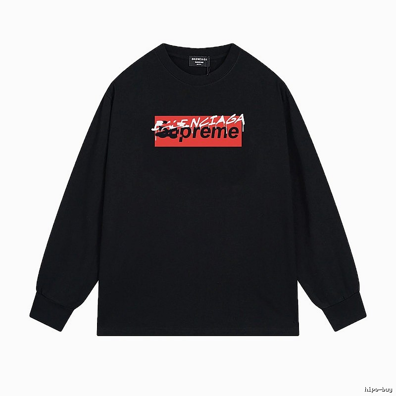 Balenciaga Co-branded Trendy Cool Black Sweatshirt