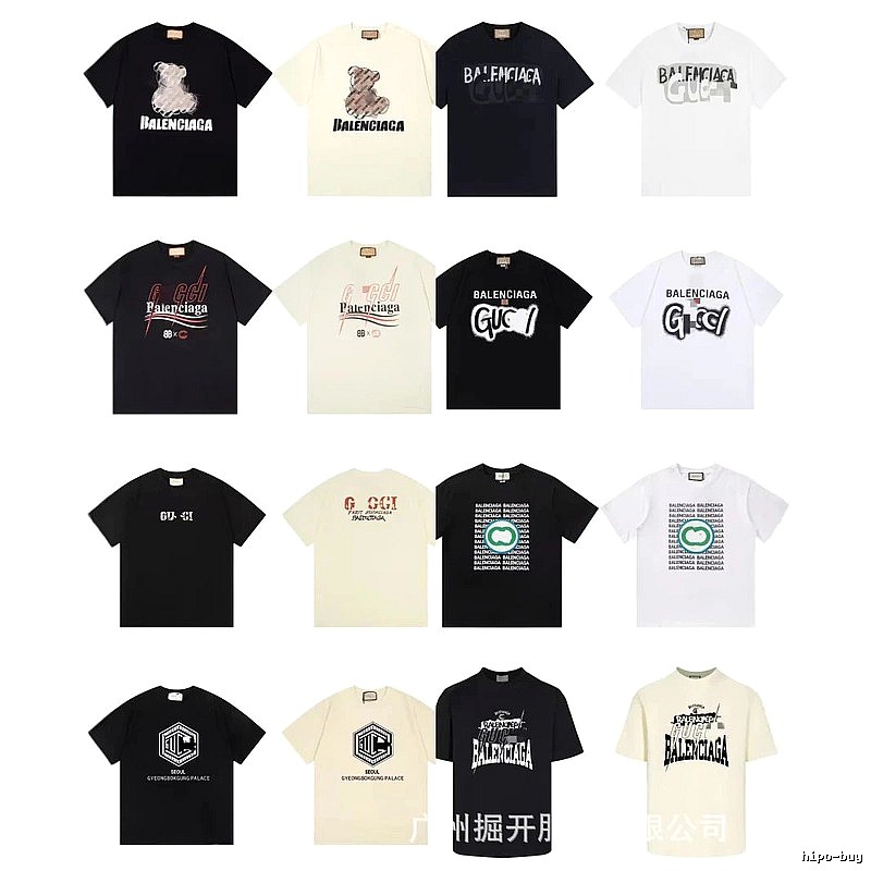 Balenciaga Co-branded Trendy Street Style Multi-color Short-sleeve T-shirt