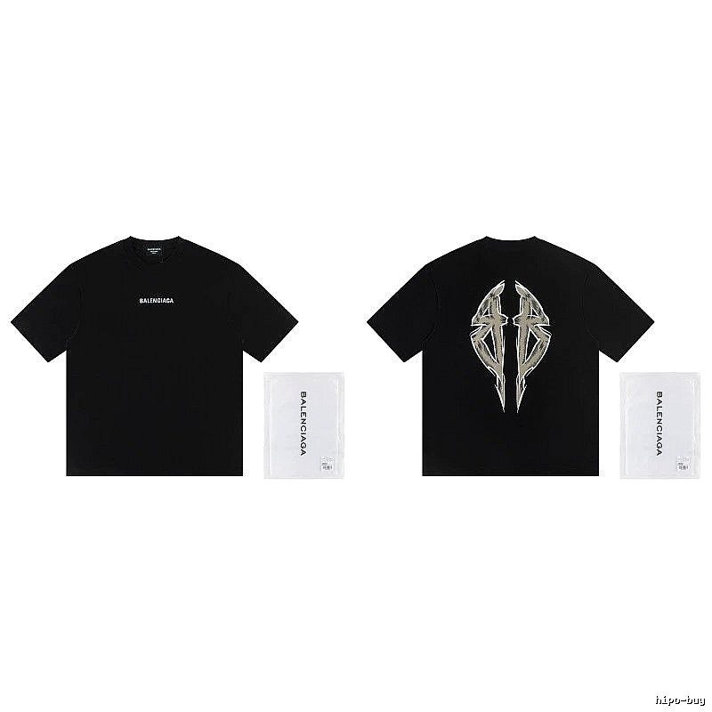 Balenciaga Double B Graffiti High Street Black T-Shirt