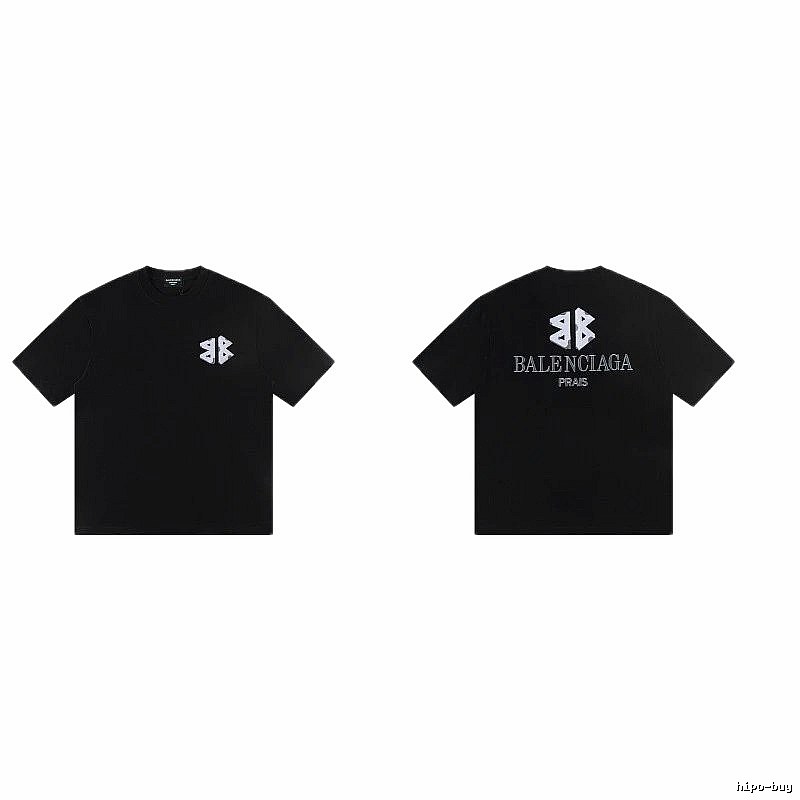 Balenciaga Double B Street Style Black Short-sleeve T-shirt