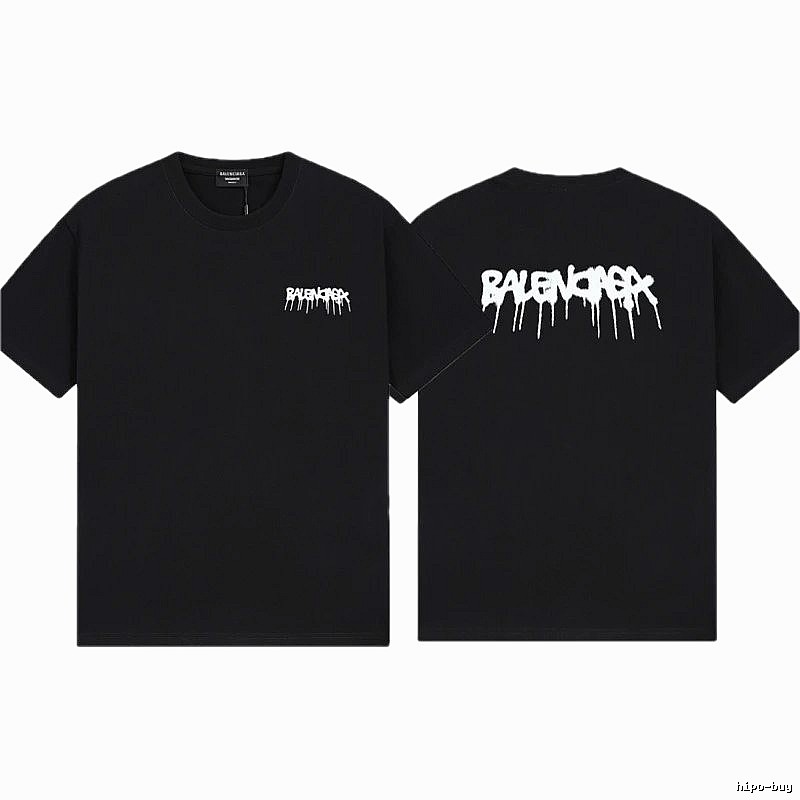 Balenciaga Graffiti Street Style Black T-Shirt