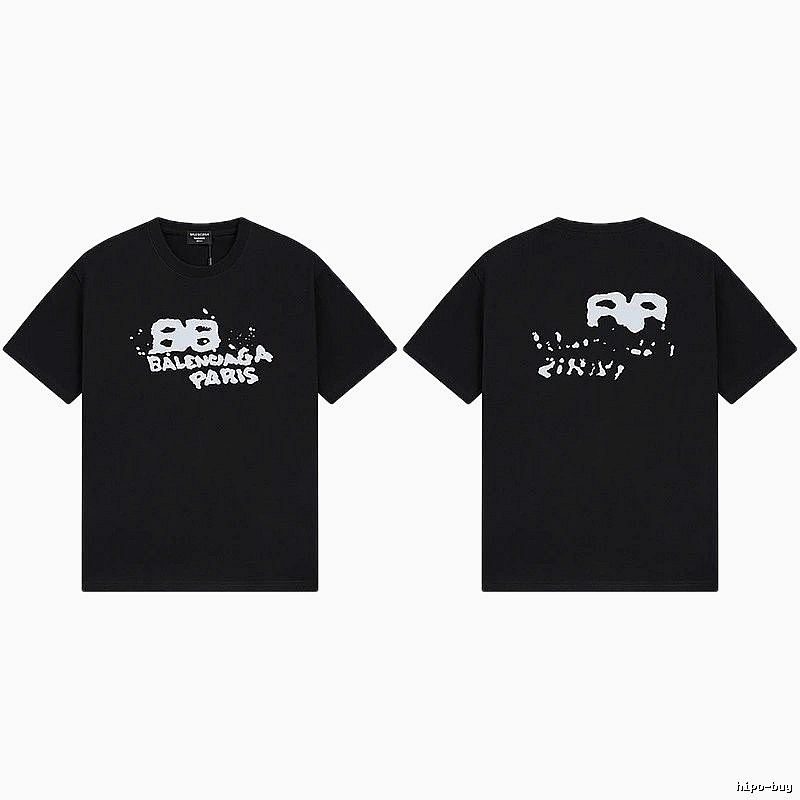Balenciaga graffiti-style black T-shirt