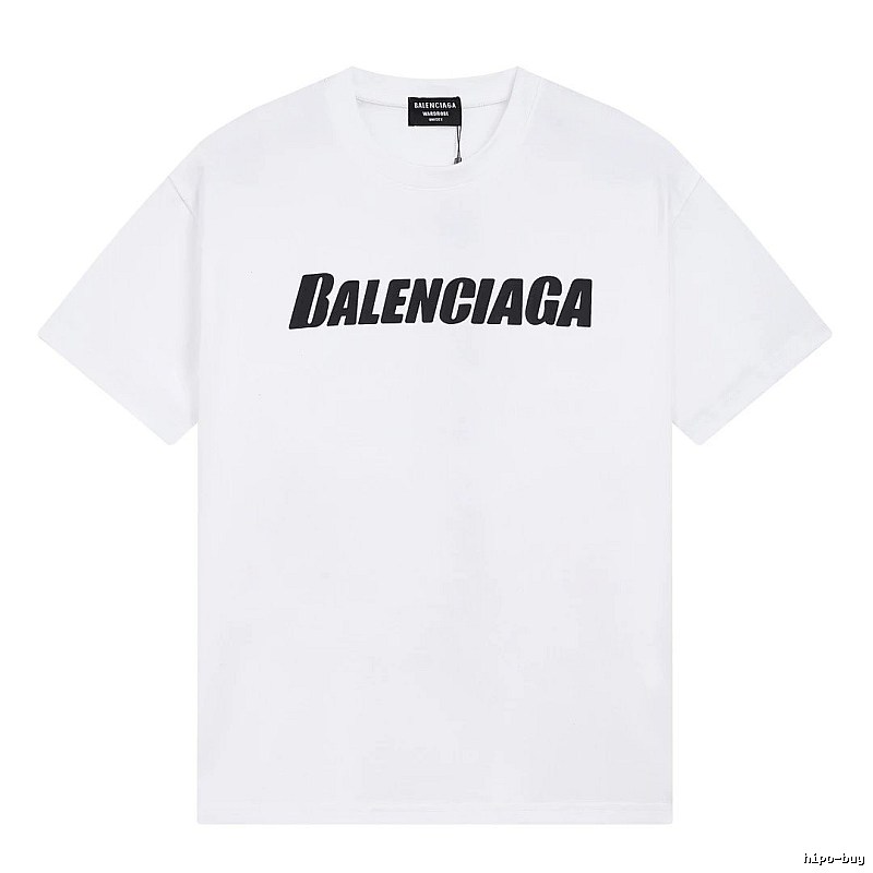 Balenciaga Letter Print Trendy White T-Shirt