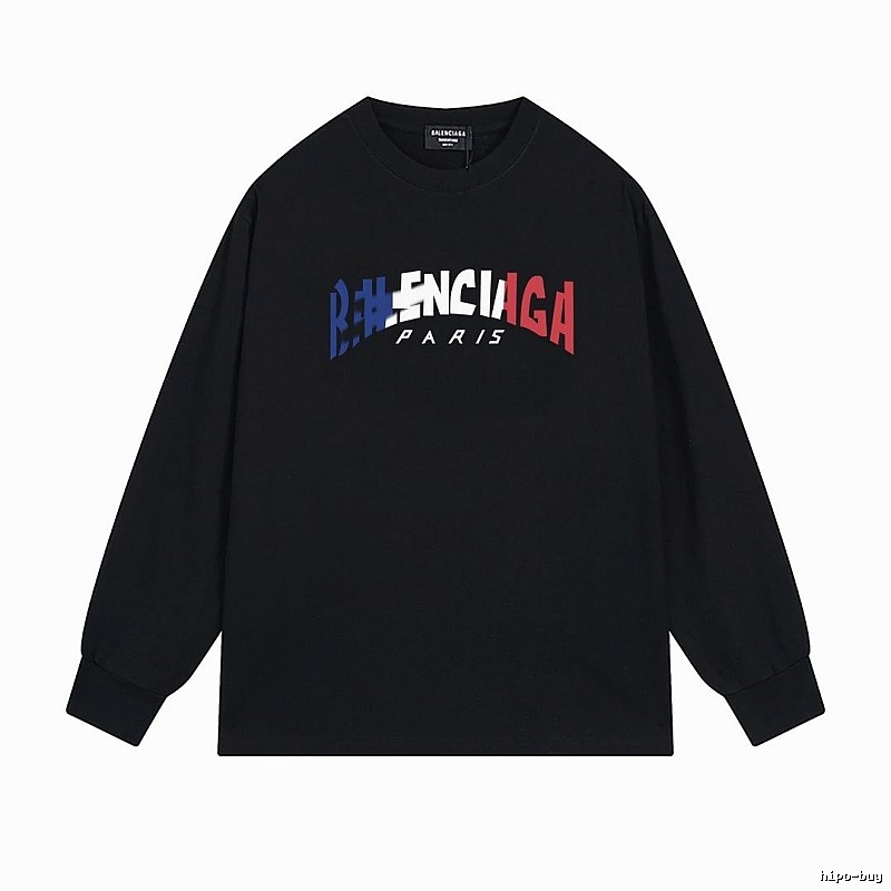 Balenciaga letter-style black sweatshirt