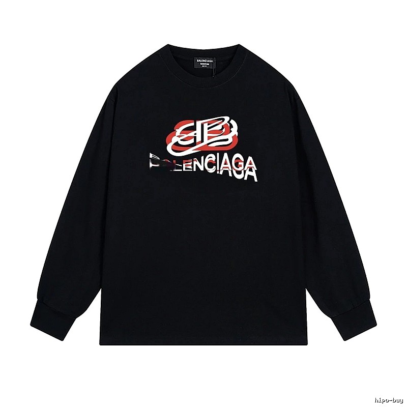 Balenciaga letter-style black T-shirt
