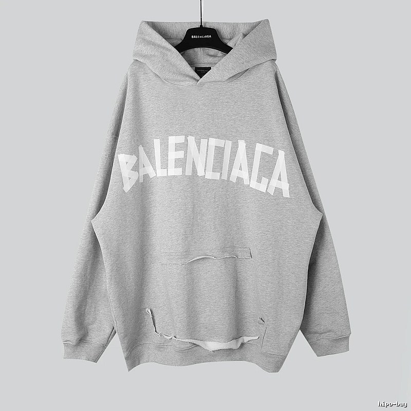 Balenciaga letter-style grey sweatshirt