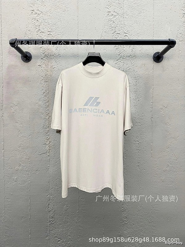Balenciaga minimalist style off-white T-shirt