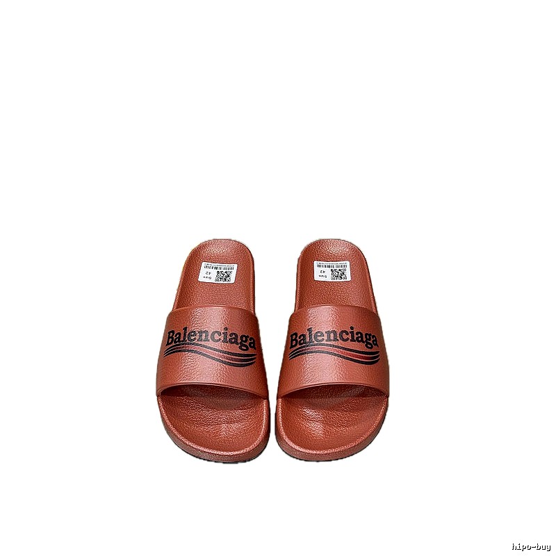 Balenciaga Printed Casual Red-Brown Slippers