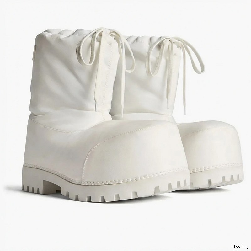 Balenciaga retro-style white boots
