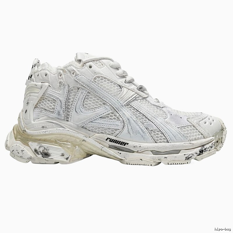 Balenciaga retro-style white shoes