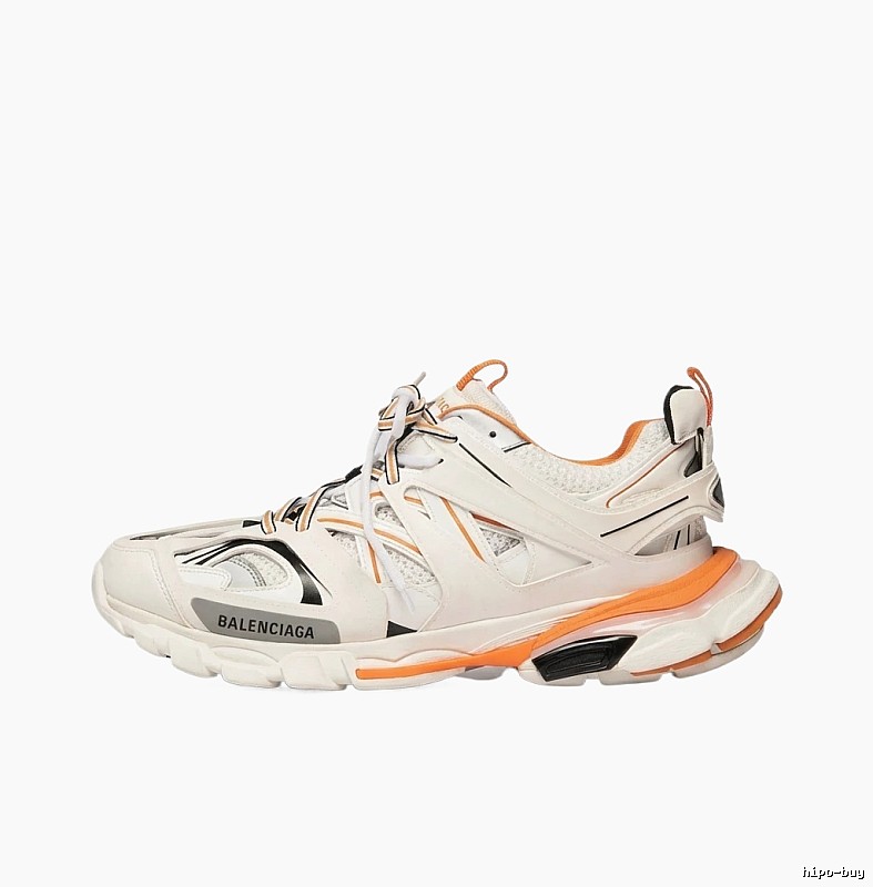 Balenciaga retro white-orange sports shoes