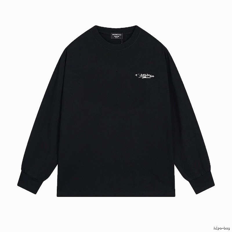 Balenciaga simple style black long-sleeved shirt