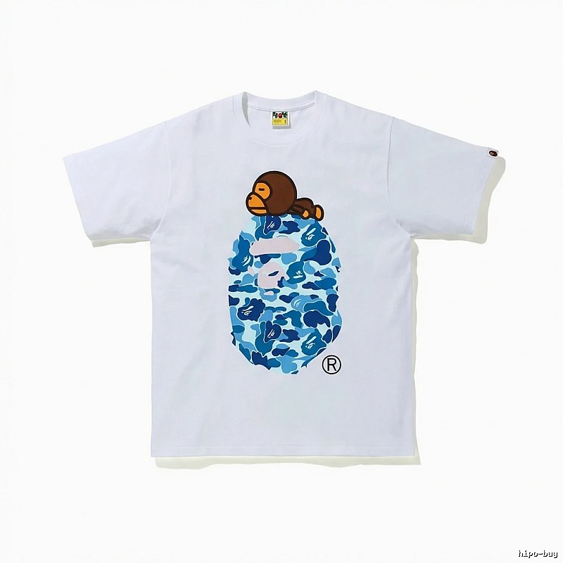 Bape Ape Camouflage Style White T-shirt