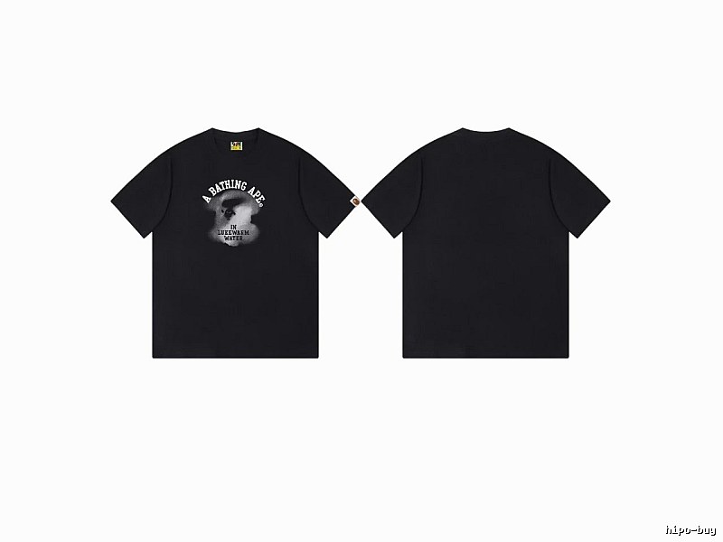 Bape Ape Head Minimalist Style Black T-shirt