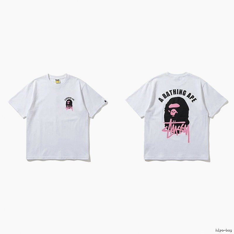 Bape Ape Head Trendy and Cool Style White T-shirt