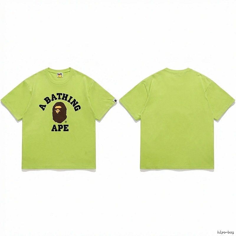 Bape Ape Head Trendy Brand Fluorescent Green T-shirt