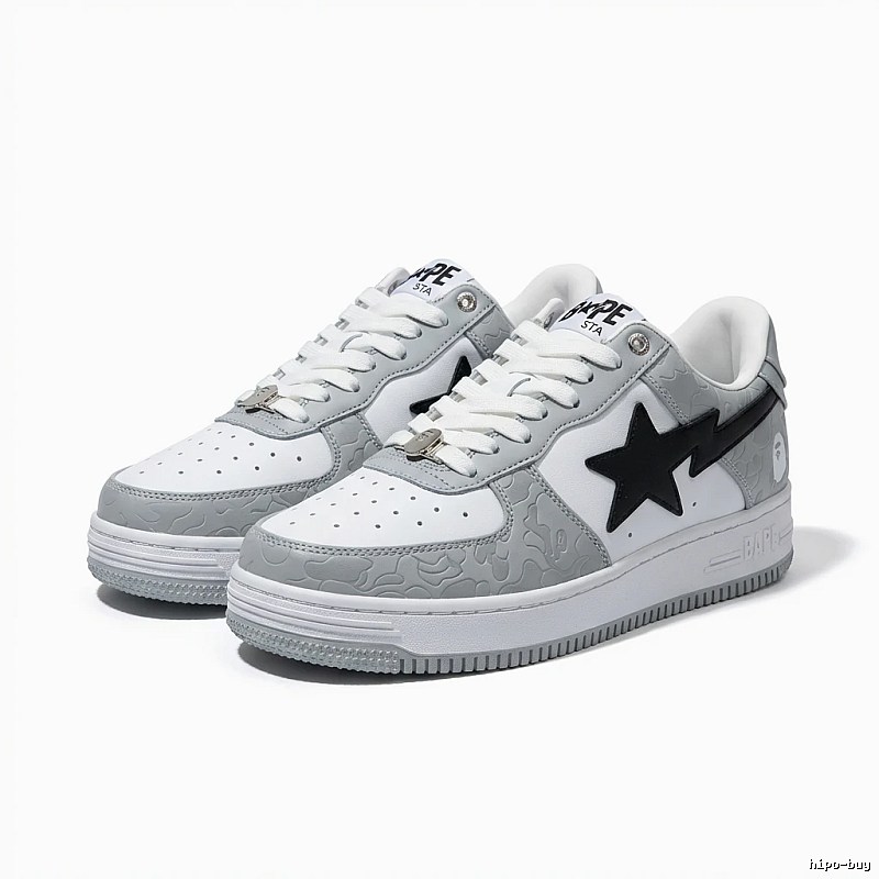 Bape Black and Grey Trendy Sports Shoes
