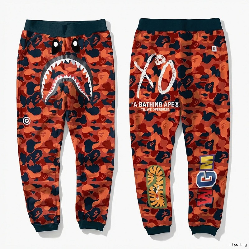 Bape camouflage shark-style sweatpants
