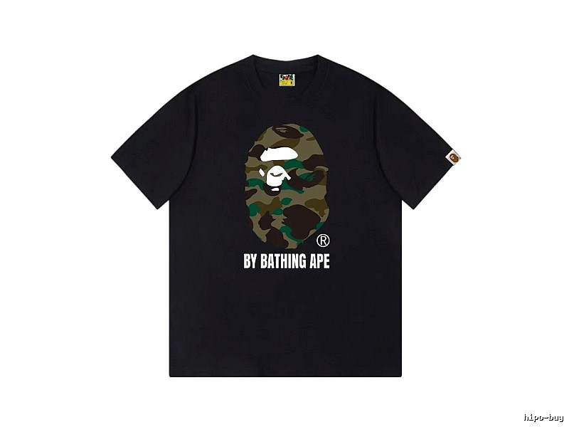 Bape camouflage style black T-shirt