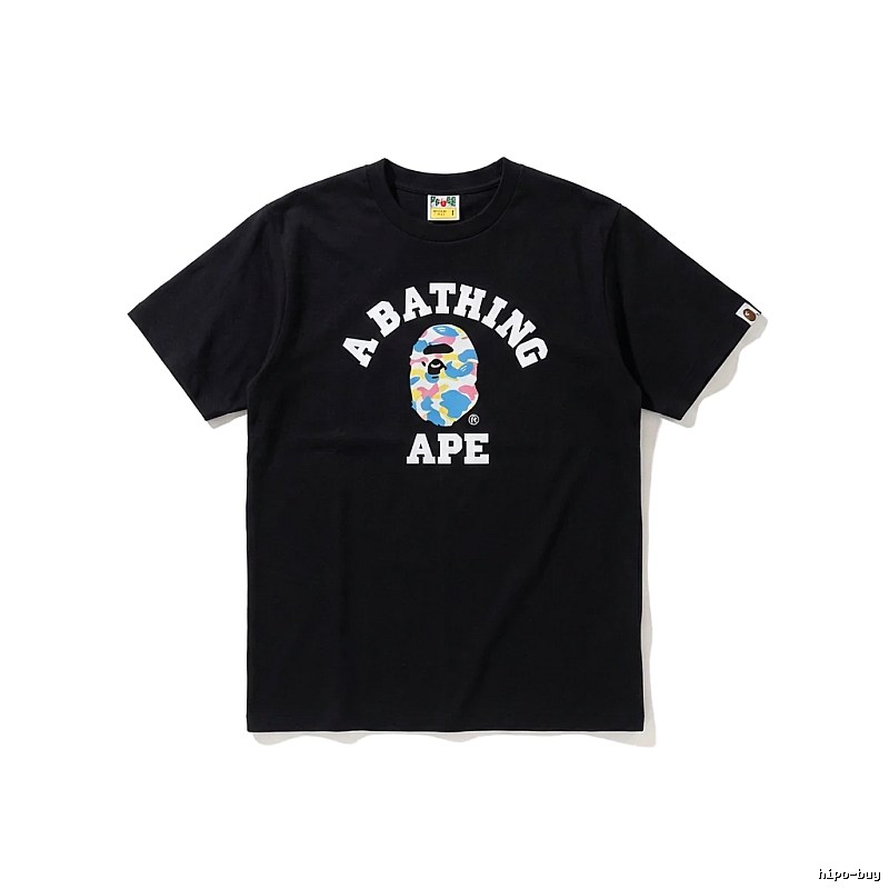 Bape camouflage style black T-shirt